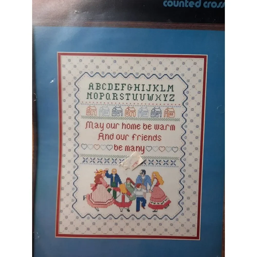 Dimensions Counted Cross Stitch Kit Home & Friends Sampler 3584 Vintage 1985